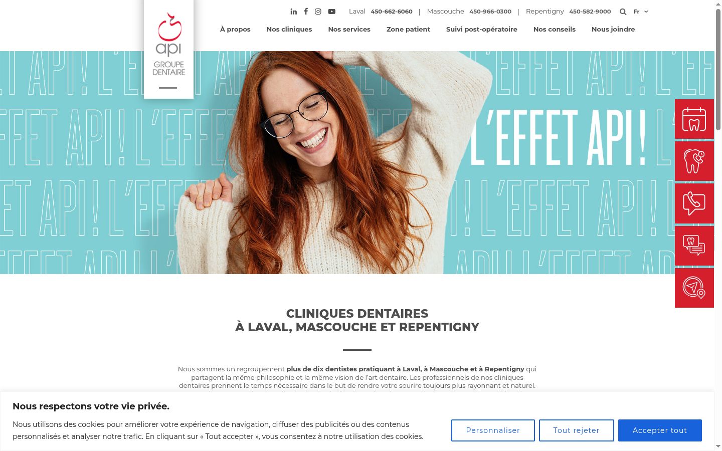 Screenshot del banner di consenso mostrato prima di qualsiasi interazione