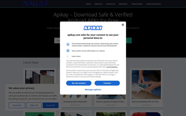 Ekrano kopija apikay.com
