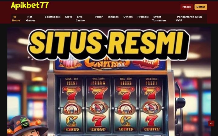 Screenshot of apikbet77.com