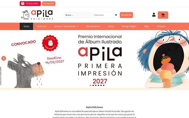 Ekrano kopija apilaediciones.com
