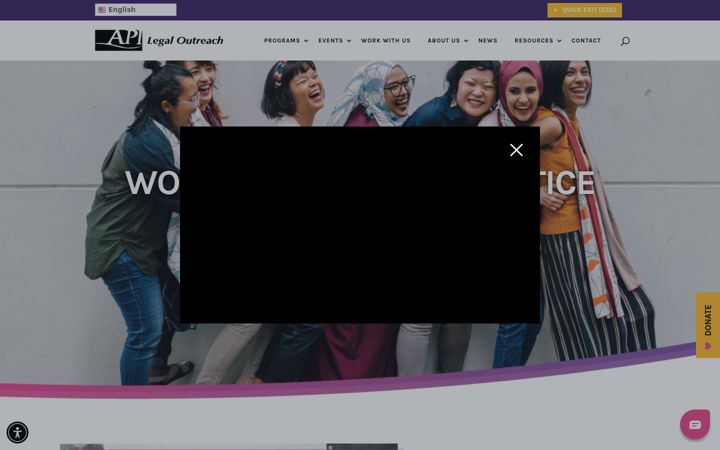 Skærmbillede af apilegaloutreach.org