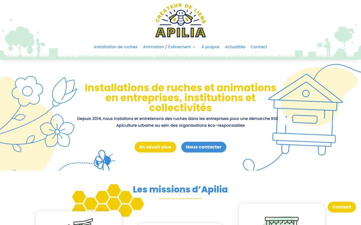 Skærmbillede af apilia.fr