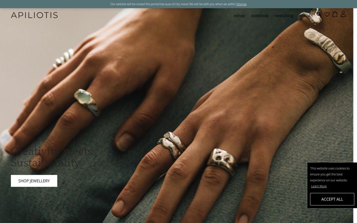 Ekrano kopija apiliotisjewellery.com