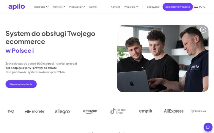 Screenshot of apilo.com