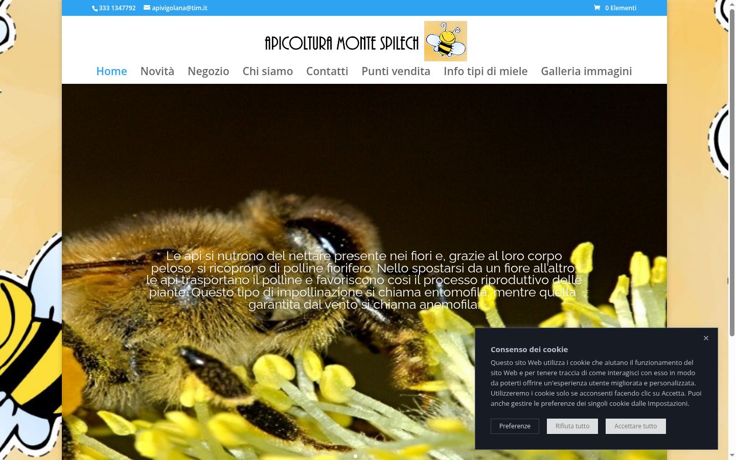 Screenshot des Einwilligungsbanners vor jeglicher Interaktion