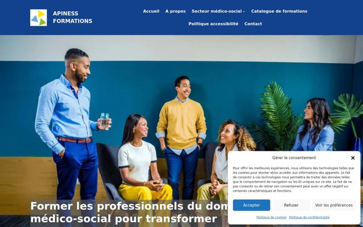 Captura de pantalla de apinessformations.com