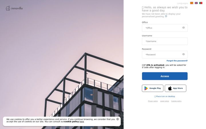 Screenshot of apinmo.com