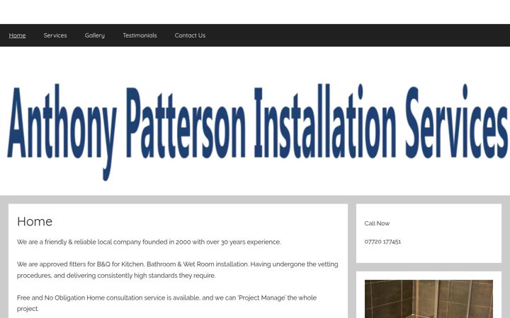 Screenshot of apinstallationservices.co.uk