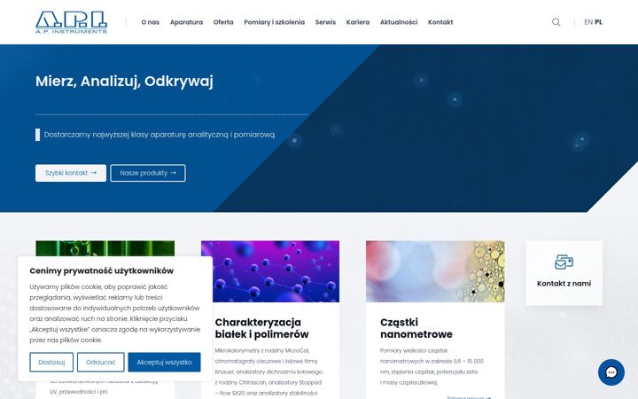 Screenshot of apinstruments.pl