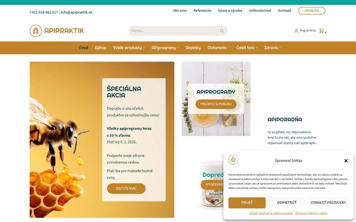 Screenshot of apipraktik.sk