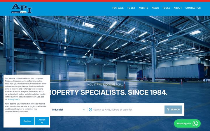 Screenshot of apiproperty.co.za