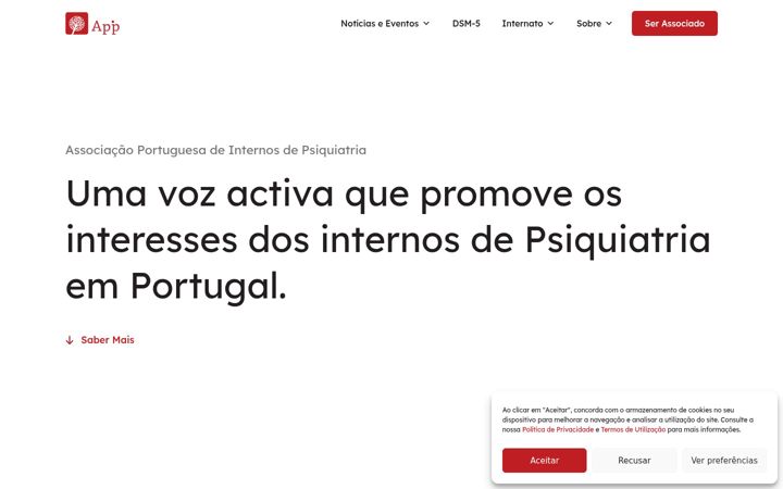 Screenshot of apipsiquiatria.pt