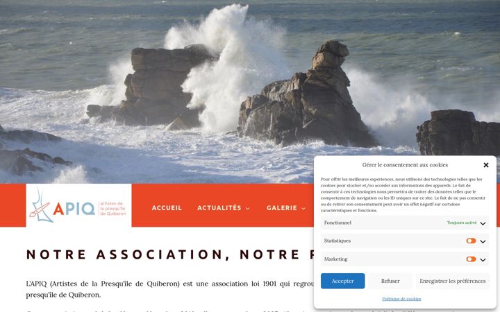 Screenshot of apiq-quiberon.fr