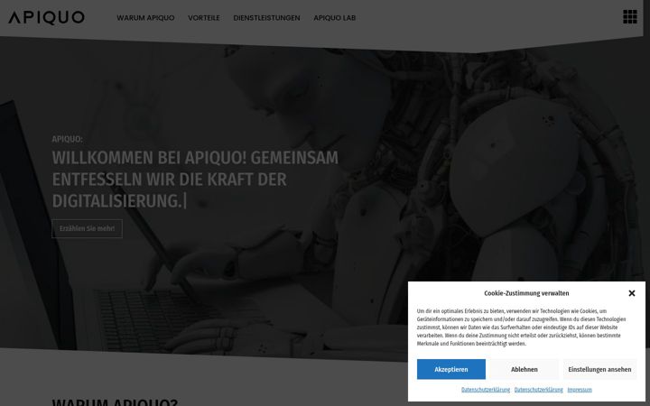 Screenshot of apiquo.at