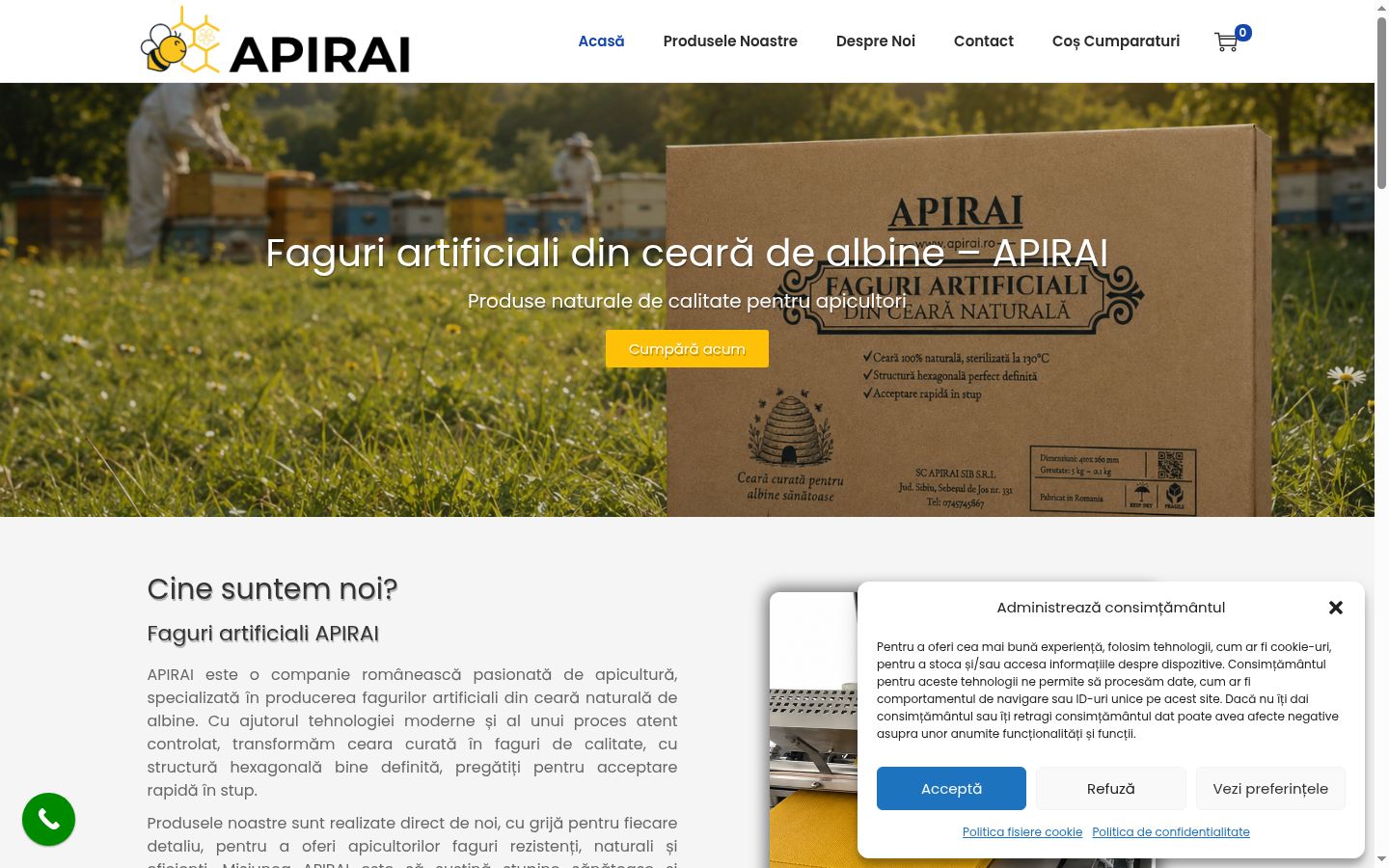 Screenshot tal-banner tal-kunsens muri qabel kwalunkwe interazzjoni