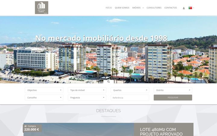Screenshot of apiresimobiliaria.pt