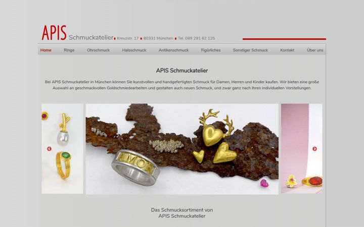 Screenshot of apis-schmuckatelier.de