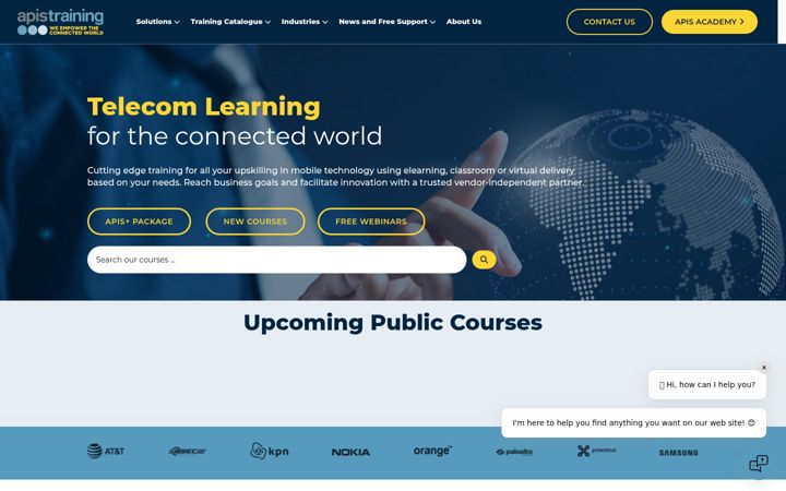 Screenshot of apistraining.com