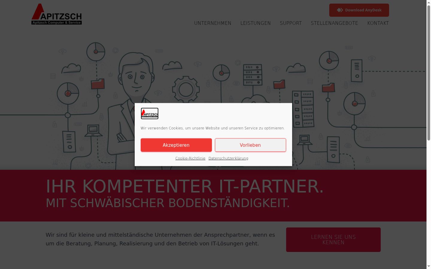Screenshot tal-banner tal-kunsens muri qabel kwalunkwe interazzjoni