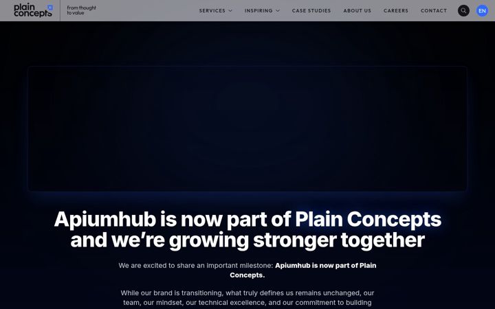 Screenshot of apiumhub.com
