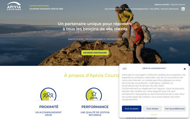 Screenshot stránky apivia-courtage.fr