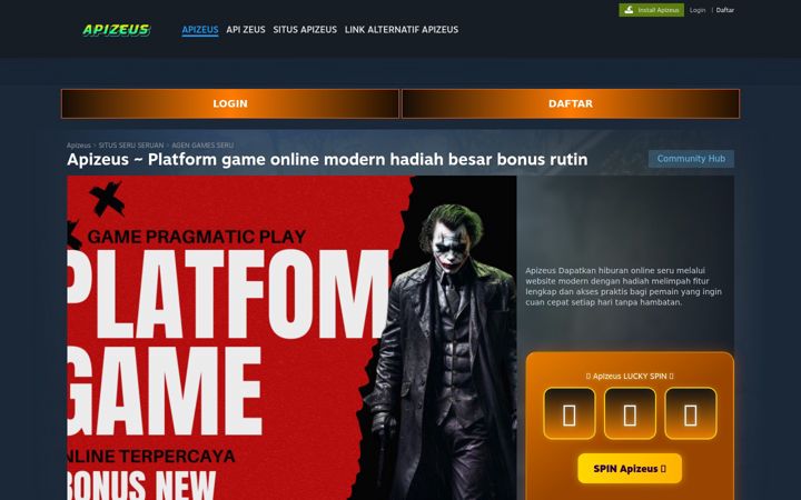 Screenshot of apizeus.com