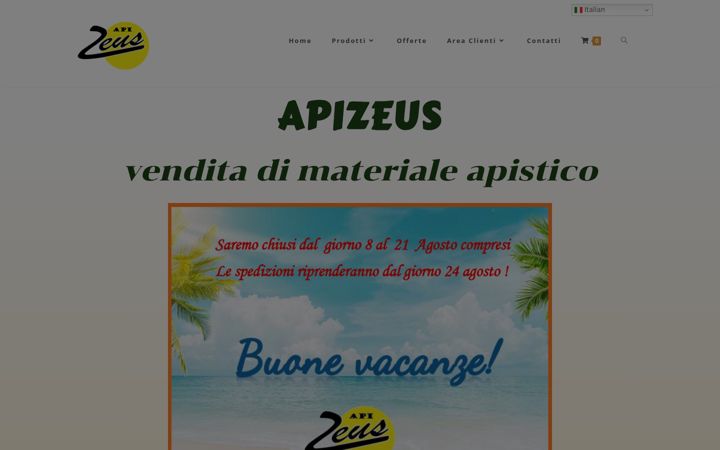 Ekrano kopija apizeus.it