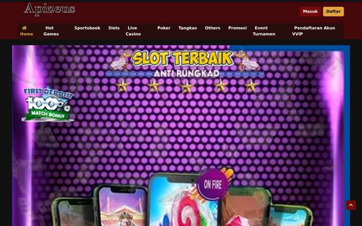 Screenshot of apizeus.org