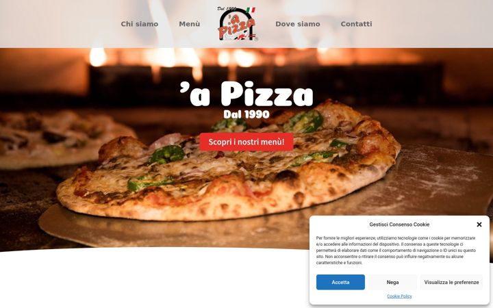 Screenshot stránky apizza1990.it