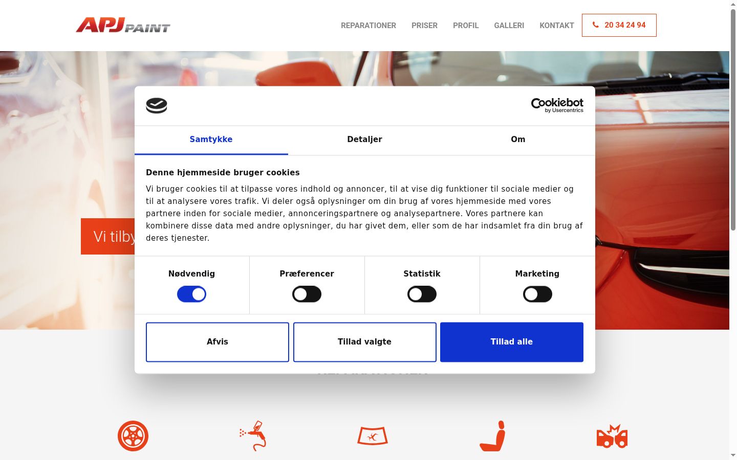 Screenshot tal-banner tal-kunsens muri qabel kwalunkwe interazzjoni