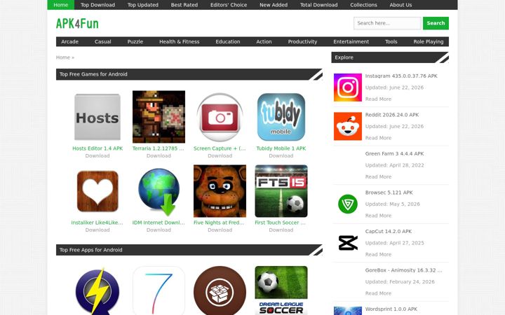 Screenshot of apk4fun.com