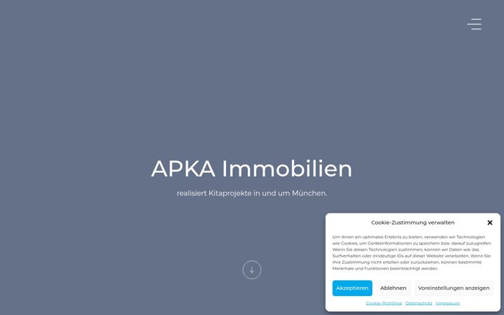 Screenshot von apka-immobilien.de