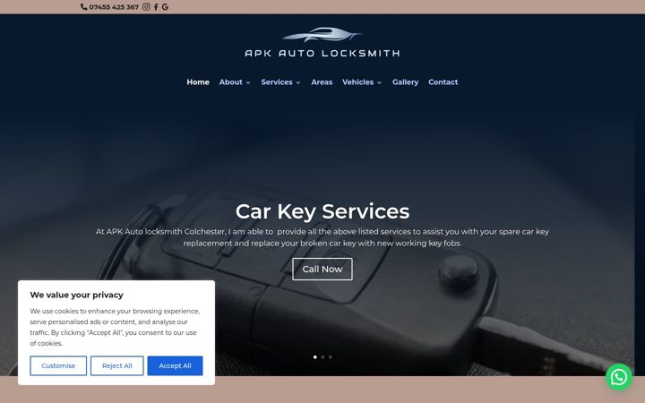 Skærmbillede af apkautolocks.co.uk