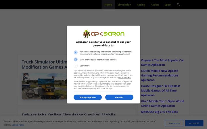 Zrzut ekranu apkbaron.com