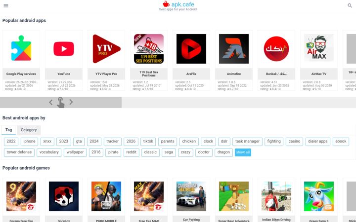 Screenshot of apkcafe-ir.com