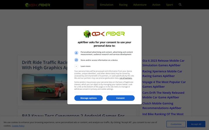 Screenshot of apkfiber.com