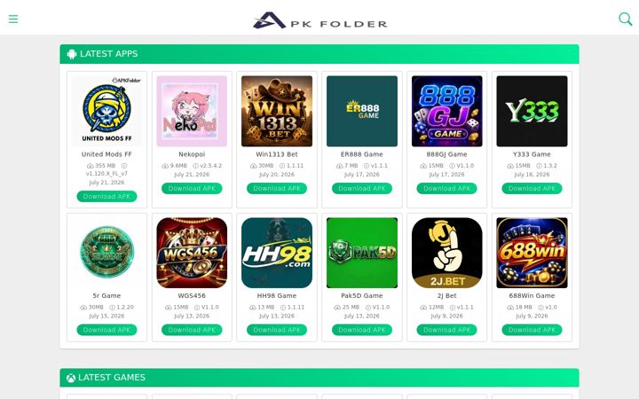 Screenshot ta' apkfolder.io