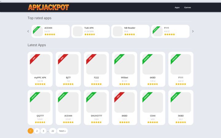 Screenshot of apkjackpot.com.pk