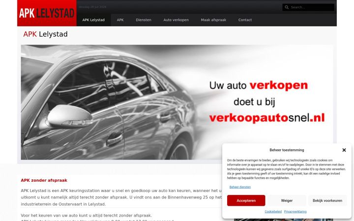 Screenshot of apklelystad.nl