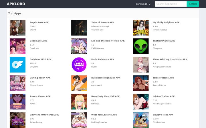Screenshot of apklord.com