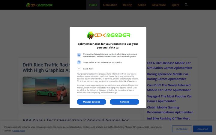 Screenshot of apkmember.com