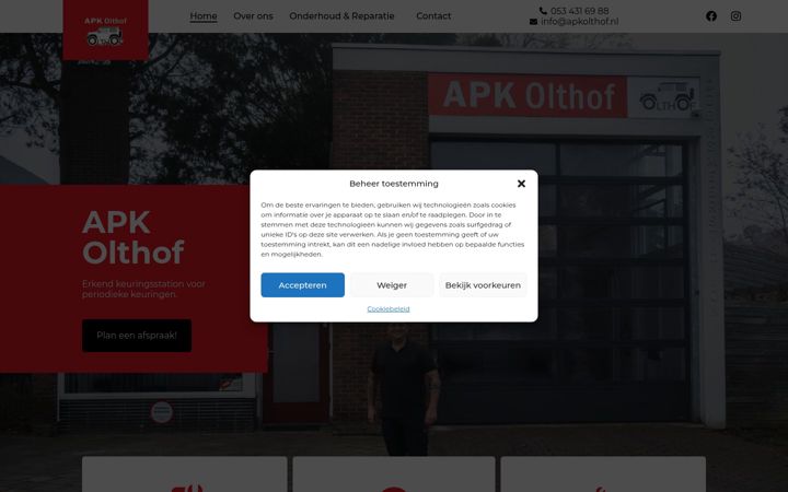 Screenshot of apkolthof.nl