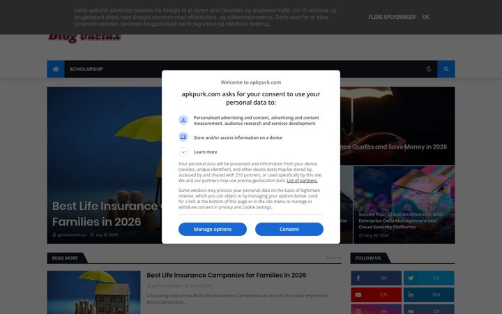 Screenshot of apkpurk.com