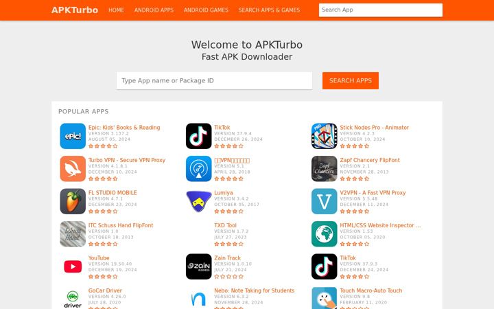 Screenshot of apkturbo.com