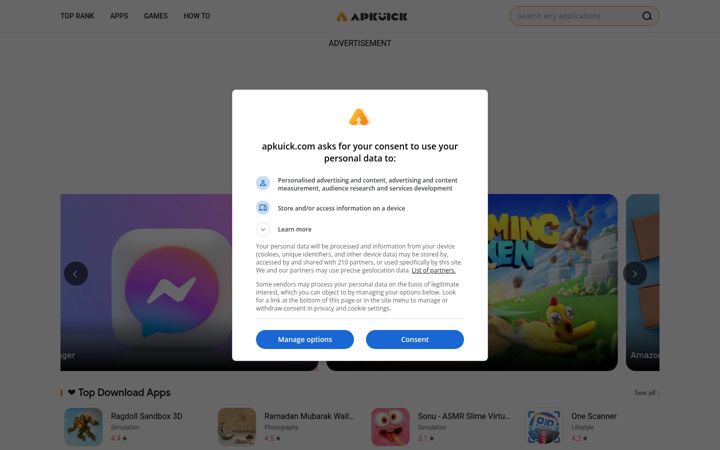 Screenshot of apkuick.com