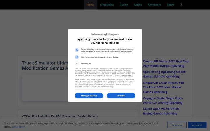 Screenshot of apkviking.com