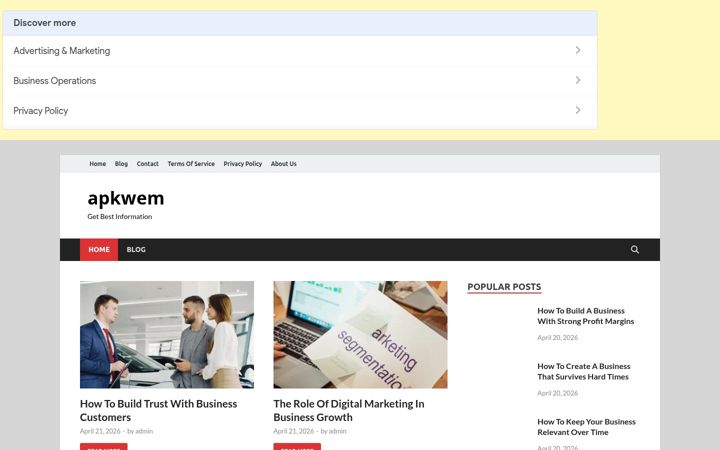 Screenshot of apkwem.com