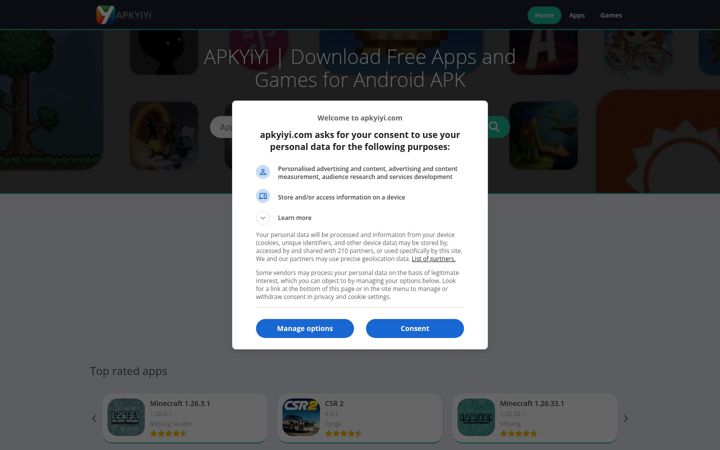 Snímek obrazovky apkyiyi.com