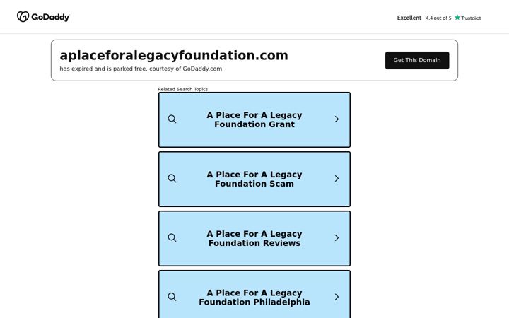 Screenshot of aplaceforalegacyfoundation.com