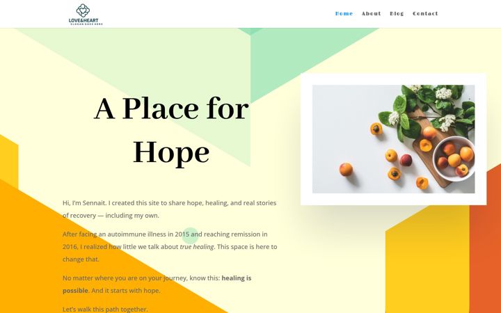 Screenshot of aplaceforhope.ca